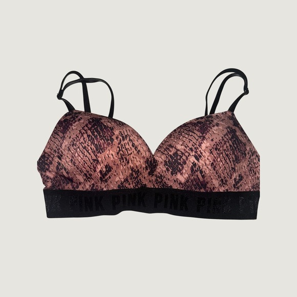 PINK Victoria's Secret Other - Pink Victorias Secret Wear Everywhere Wireless Push Up Bra Snakeskin Print 34B